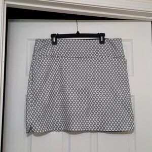S.C.&CO. XXL White Black Print Skort